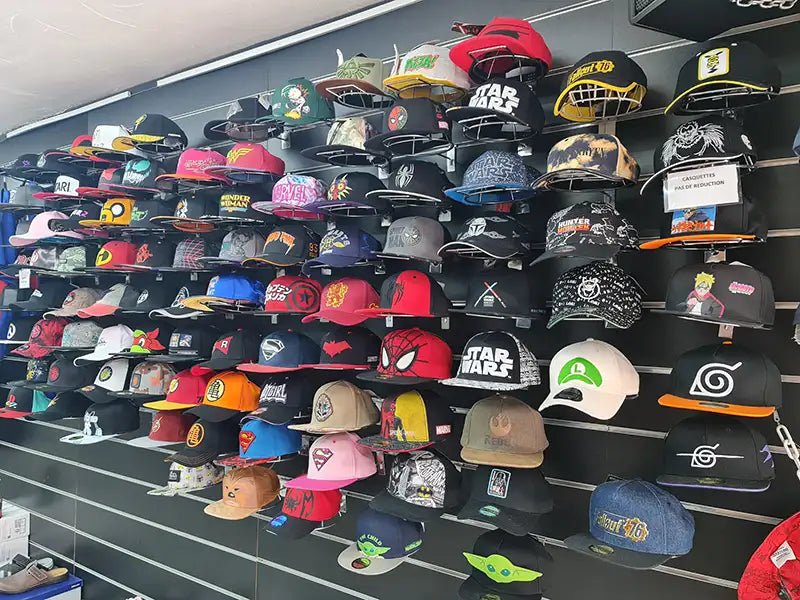 Un large choix de casquette personnalisées en magasin