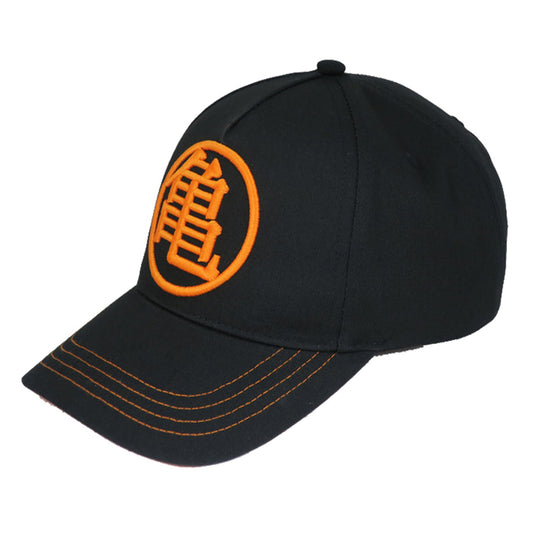 Casquette Dragon Ball Z noires avec motif brodé orange