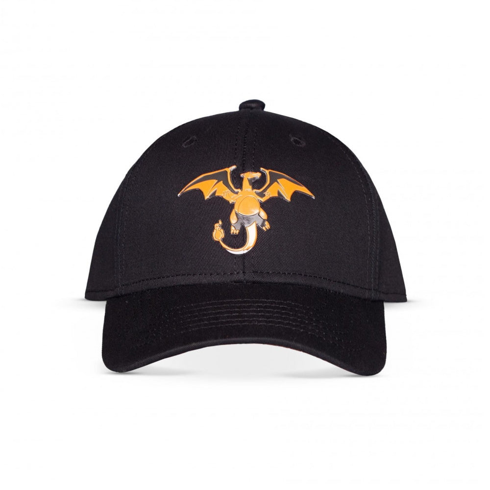 Casquette noire pokemon avec motif Charizad