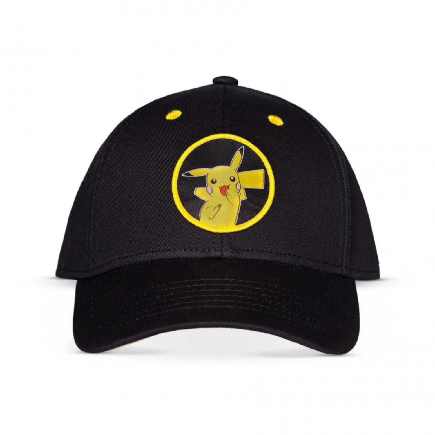 Casquette pokemon happy Pikachu noire et jaune